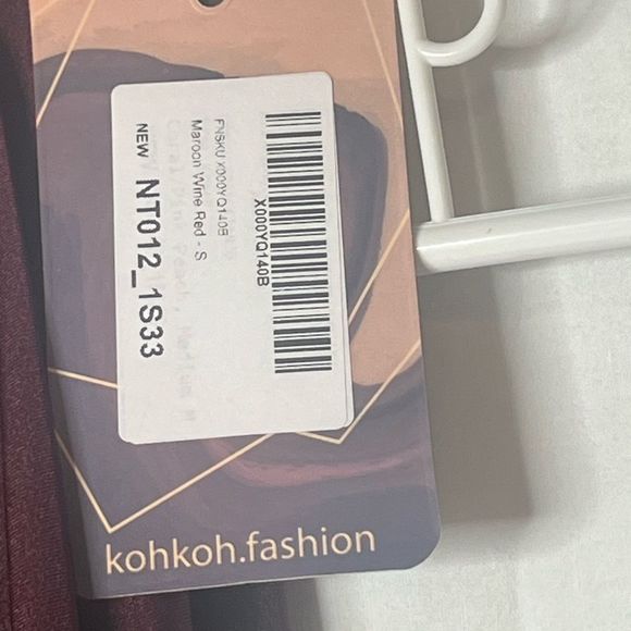 Koh Koh Maroon Wind Red Gown - Picture 8 of 8